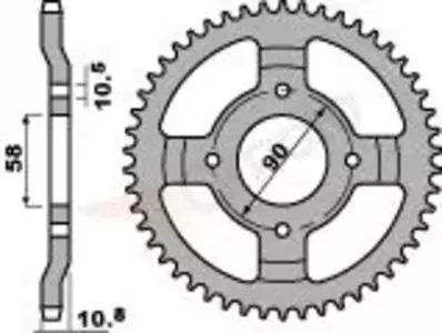 PBR 274 41Z baghjul i stål størrelse 520 JTR277-41 - 27441C45