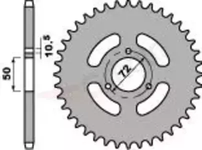 Bakre kedjehjul i stål PBR 251 36 storlek 420 JTR216-36 - 25136F