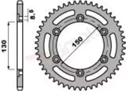 PBR 245 53Z bakre kedjehjul i stål storlek 520 JT245/2-53 - 24553C45
