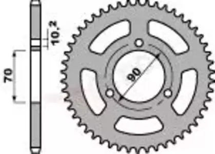 PBR 239 45Z oceľové zadné reťazové koleso veľkosti 420 JTR239-45 - 23945F