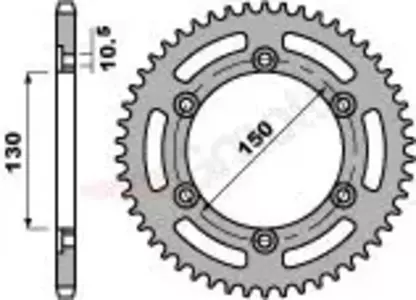 Bakre kedjehjul i stål PBR 236 46Z storlek 520 JTR245/3-46 - 23646C45