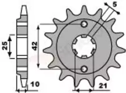 Främre kedjehjul i stål PBR 726 16Z storlek 520 JTF728-16 - 7261618NC