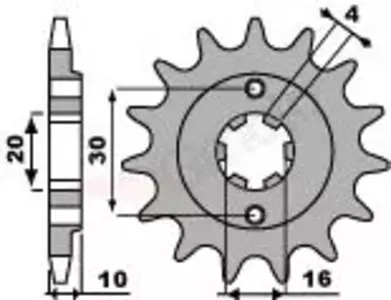 Främre kedjehjul i stål PBR 720 13Z storlek 520 JTF711-13 - 7201318NC