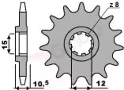 Ritzel PBR Stahlkettenrad vorne  595 12Z Größe 415 - 5951218NC