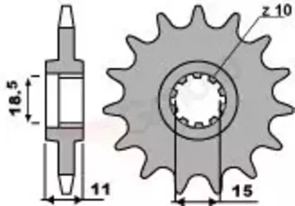 Ritzel PBR Stahlkettenrad vorne  594 12Z Größe 415 - 5941218NC