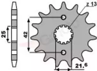 Pignone anteriore in acciaio PBR 582 16Z misura 525 JTF512-16 - 5821618NC