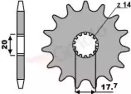 Främre kedjehjul i stål PBR 577 18Z storlek 428 JTF558-18-1