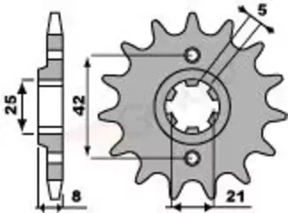 PBR 575 16Z främre kedjehjul i stål storlek 520 JTF575-16-1