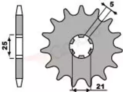 PBR 569 13Z främre kedjehjul i stål storlek 520 JTF569-13 - 5691318NC