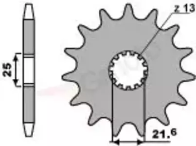 Pignone anteriore in acciaio PBR 564 17Z misura 525 JTF520-17 - 5641718NC