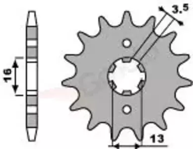 Ritzel PBR Stahlkettenrad vorne  563 11Z Größe 420 JTF563-11 - 5631118NC