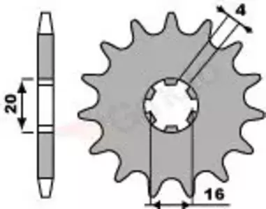 Ritzel PBR Stahlkettenrad vorne  560 15Z Größe 420 JTF546-15 - 5601518NC