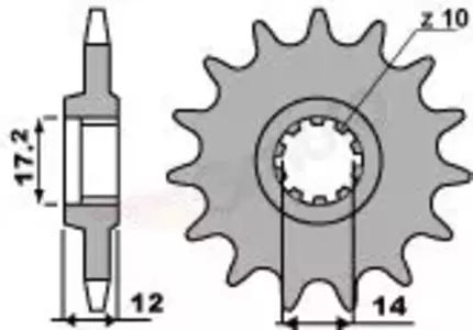 Ritzel PBR Stahlkettenrad vorne  553M 12Z Größe 420 Gilera 50 - 553M1218NC