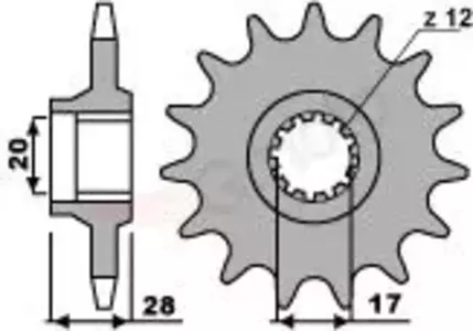 Ritzel PBR Stahlkettenrad vorne  550 16Z Größe 428 Gilera 125 - 5501618NC