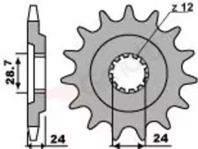 PBR 530 17Z veľkosť 530 oceľové predné reťazové koleso JTF528-17 - 5301718NC