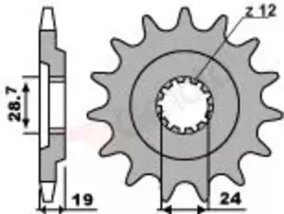 Ritzel PBR Stahlkettenrad vorne  529 17Z Größe 532 JTF525-17 - 5291718NC