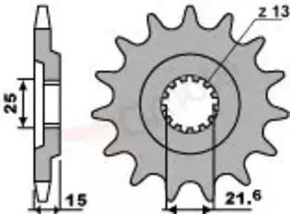 Ritzel PBR Stahlkettenrad vorne  528 15Z Größe 630 JTF514-15 - 5281518NC