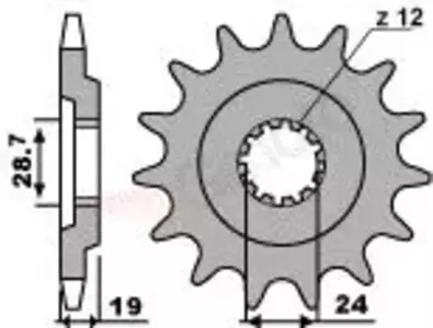 Ritzel PBR Stahlkettenrad vorne  527M 15Z Größe 630 JTF526-15 - 527M1518NC
