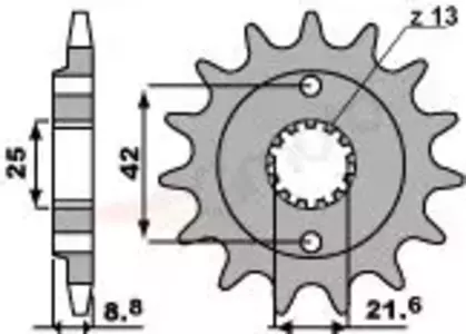 Främre kedjehjul i stål PBR 525 15Z storlek 520 JTF512-15 - 5251518NC