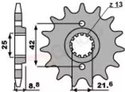 Pignone anteriore in acciaio PBR 523 14Z misura 520 JTF516-14 - 5231418NC