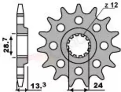 Ritzel PBR Stahlkettenrad vorne  522 15Z Größe 630 JTF522-15 - 5221518NC
