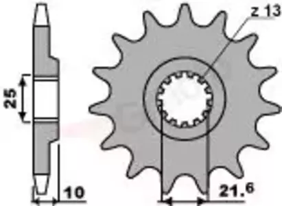 Ritzel PBR Stahlkettenrad vorne  521 15Z Größe 630 JTF521-15 - 5211518NC