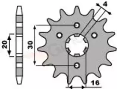 Ritzel PBR Stahlkettenrad vorne  517 13Z Größe 428 JTF417-13-1