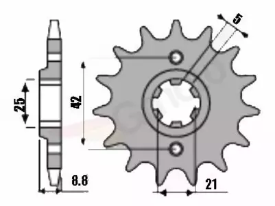 Ritzel PBR Stahlkettenrad vorne  507 14Z Größe 520 JTF507-14-1