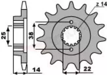 Ritzel PBR Stahlkettenrad vorne  497 15Z Größe 530 JTF738-15 - 4971518NC