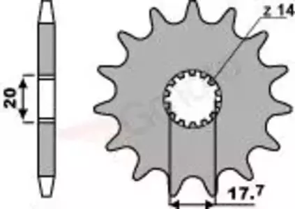 Ritzel PBR Stahlkettenrad vorne  PBR 440 12Z Größe 520 JTF564-12 - 440.12.18NC