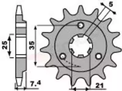 Ritzel PBR Stahlkettenrad vorne  437 14Z Größe 520 JTF437-14-1