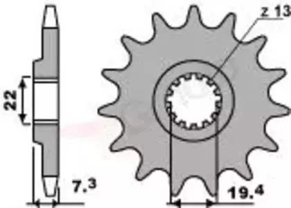 Přední ocelové řetězové kolo PBR 434 16Z velikost 520 JTF434-16 - 4341618NC