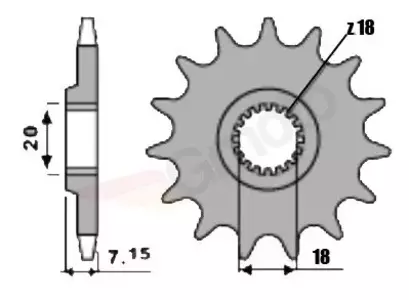 Främre kedjehjul i stål PBR 432 11Z storlek 520 JTF427-11 - 4321118NC