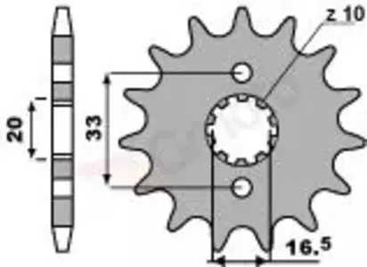 Přední řetězové kolo ocelové PBR 430 13Z velikost 520 JTF430-13 - 43013