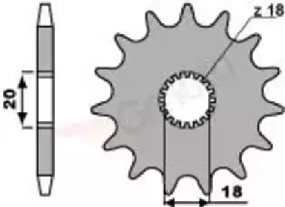 Ritzel PBR Stahlkettenrad vorne  426 14Z Größe 428 - 4261418NC