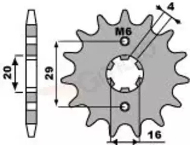 Ritzel PBR Stahlkettenrad vorne  425 16Z Größe 428 JTF425-16 - 4251618NC