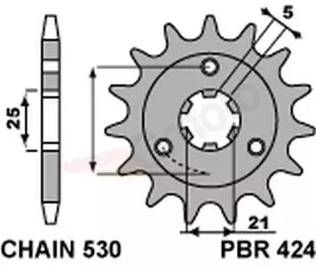 Ritzel PBR Stahlkettenrad vorne  424 15Z Größe 530 JTF424-17 - 4241518NC