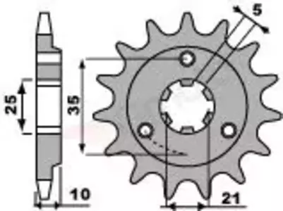 Ritzel PBR Stahlkettenrad vorne  412 15Z Größe 520 JTF1128-15 - 4121518NC