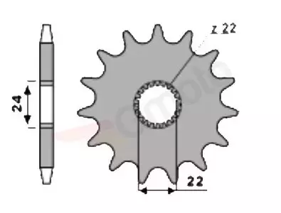 PBR 406 14Z främre kedjehjul i stål storlek 520 JTF394-14 - 4061418NC