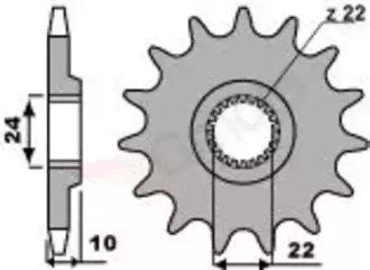 Främre kedjehjul i stål PBR 402 16Z storlek 520 JTF402-16 - 4021618NC