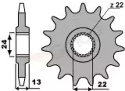 Ritzel PBR Stahlkettenrad vorne  3800 16Z  Größe 520 JTF402-16 - 38001618NC