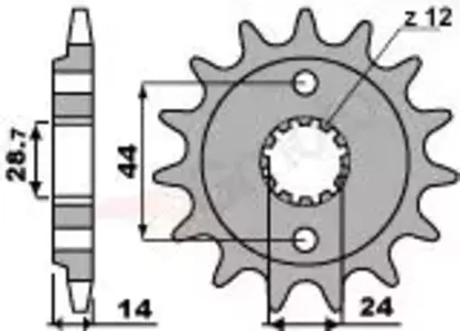 Ritzel PBR Stahlkettenrad vorne  348 15Z Größe 525 JTF314-15-1