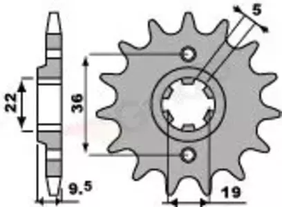 Pignone anteriore in acciaio PBR 337 14Z misura 520 JTF337-14 - 3371418NC