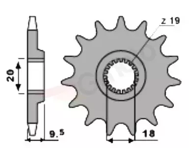 Pignon PBR acier standard 333 - 520 - 3331318NC