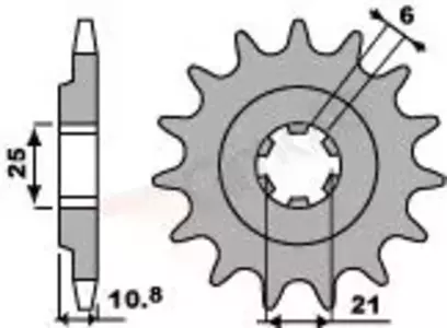 Első acél lánckerék PBR 331 15Z 630-as méret JTF331-15 JTF331-15 - 3311518NC