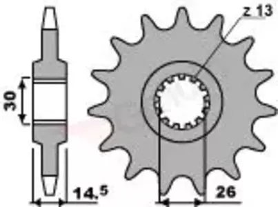 Ritzel PBR Stahlkettenrad vorne  330 15Z Größe 630 JTF330-15 - 3301518NC