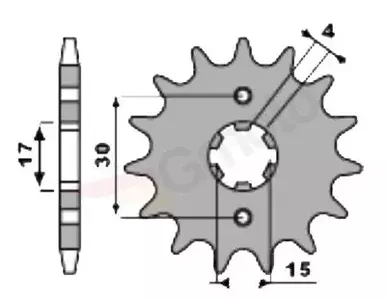 Ritzel PBR Stahlkettenrad vorne  274 15Z Größe 428 JTF274-15 - 2741518NC