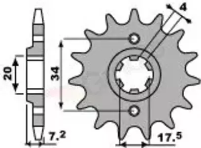 PBR 266 13Z oceľové predné reťazové koleso veľkosti 520 JTF266-13 - 2661318NC
