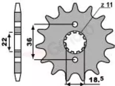 Ritzel PBR Stahlkettenrad vorne  2506 13Z Größe 520 JTF1321-13 - 25061318NC