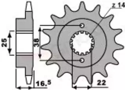 Ritzel PBR Stahlkettenrad vorne  2205 15Z Größe 525 JTF741-15 - 22051518NC
